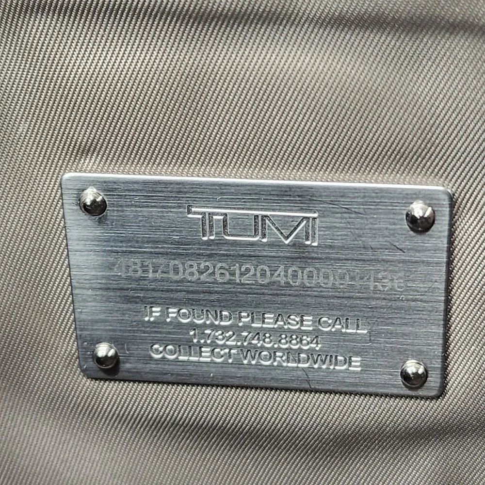 TUMI Abstract Pattern Laptop Bag Nylon Padded Compartments Removable Strap